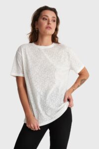 Knitted burnout  t-shirt