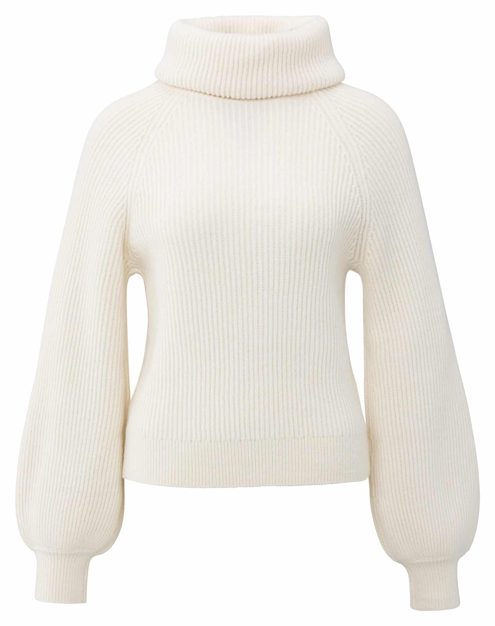 Knitted sweater wide collar