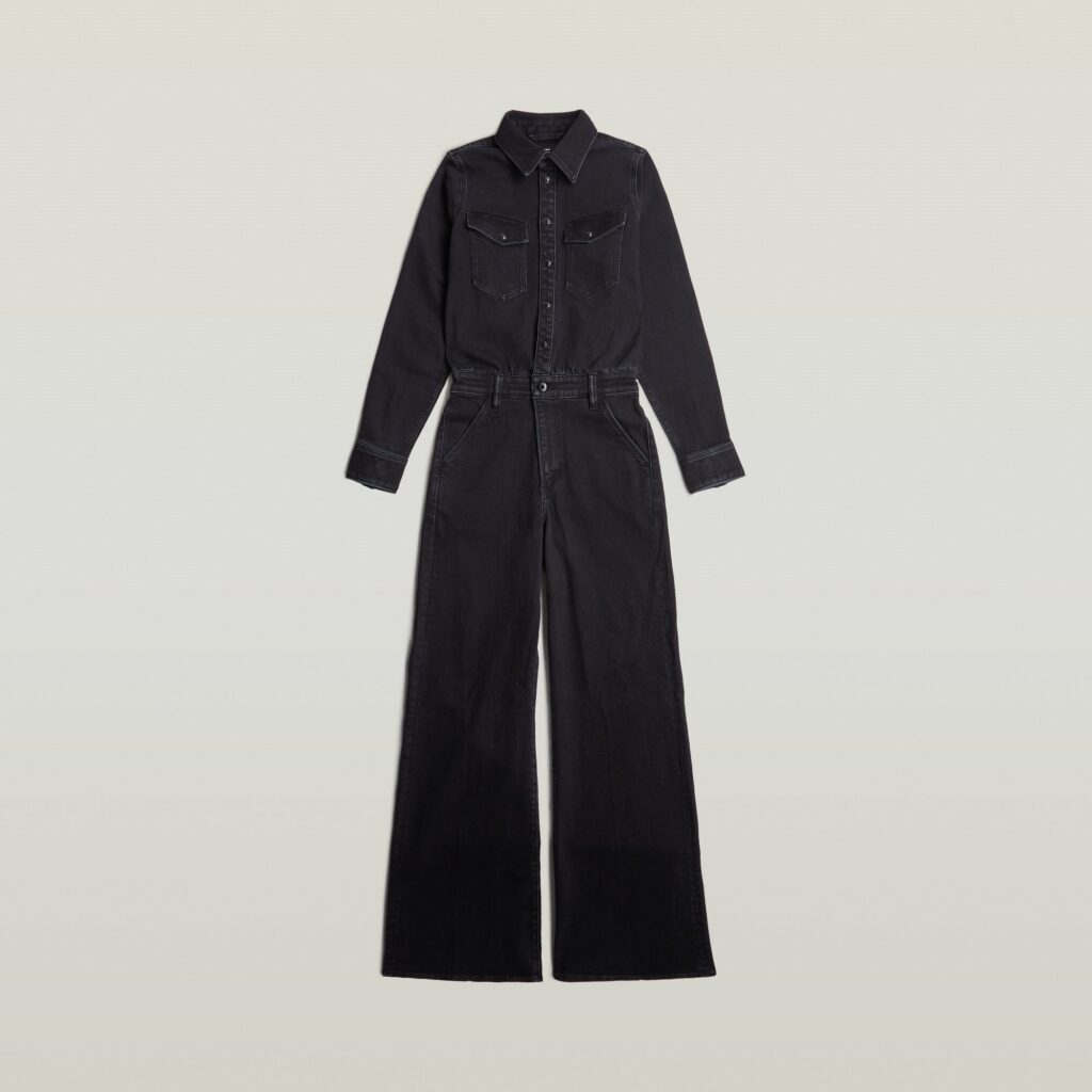 Western wide leg jumpsuit  ls