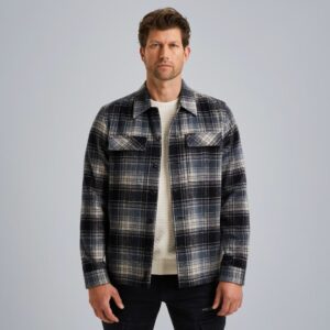 Long sleeve woolblend check