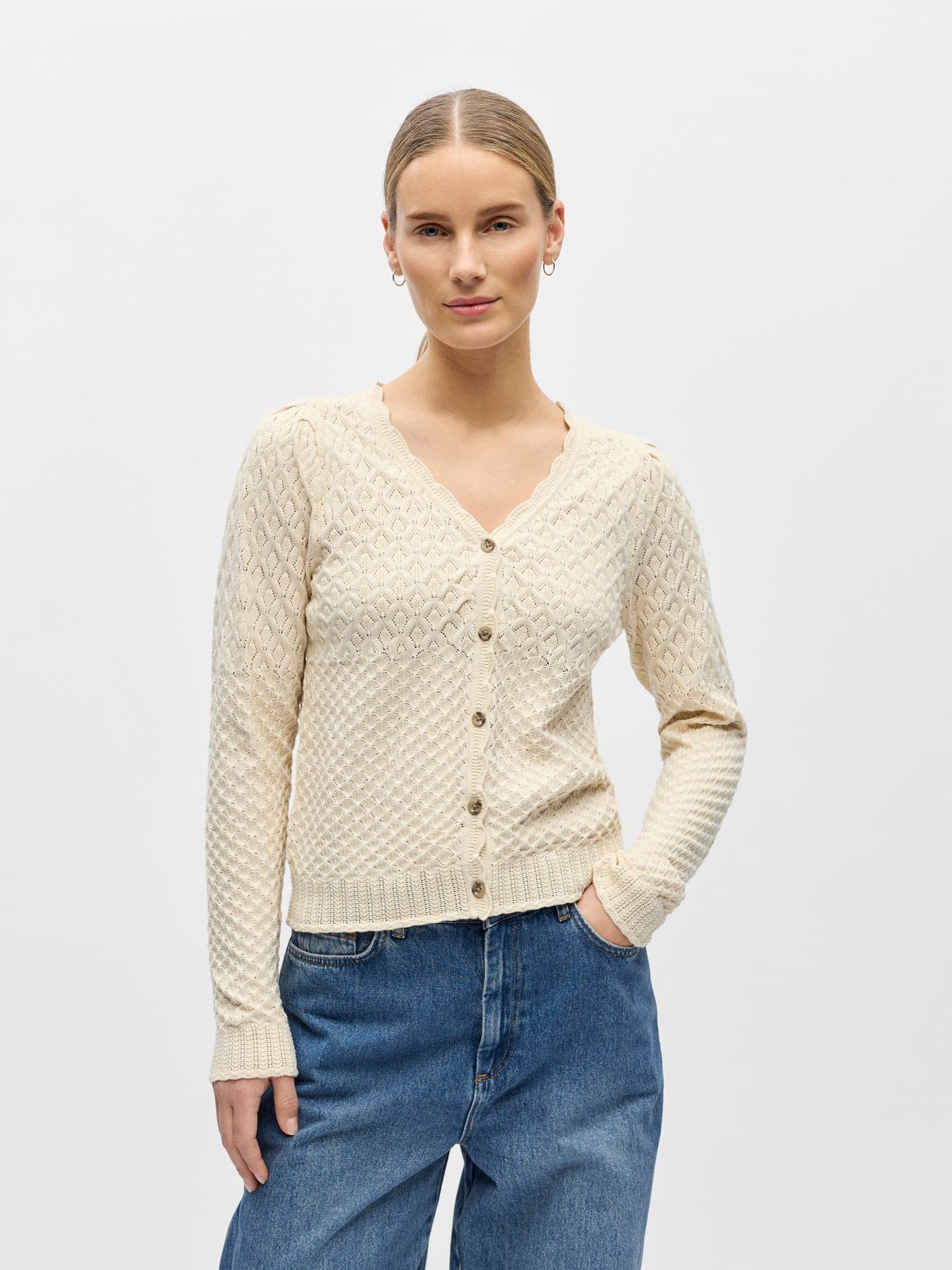 OBJNoa ls knit cardigan