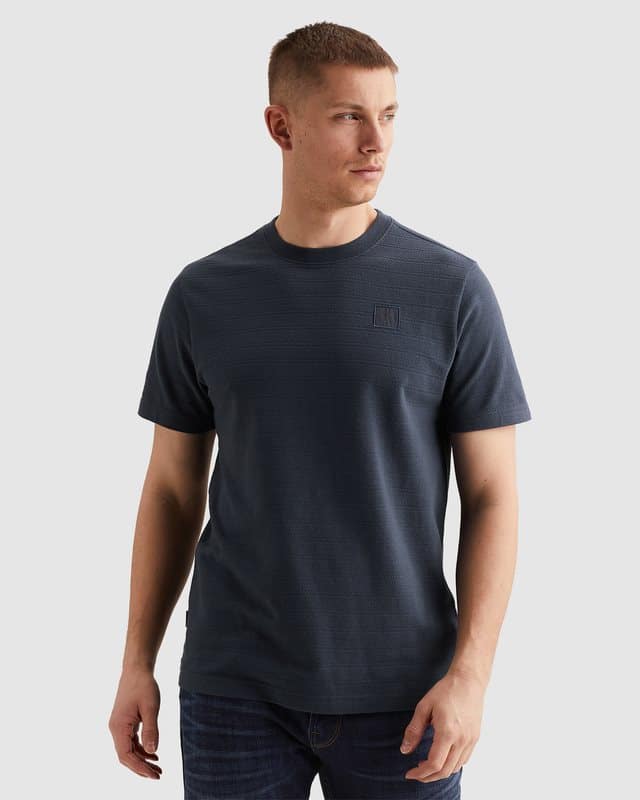 T shirt jacquard striped