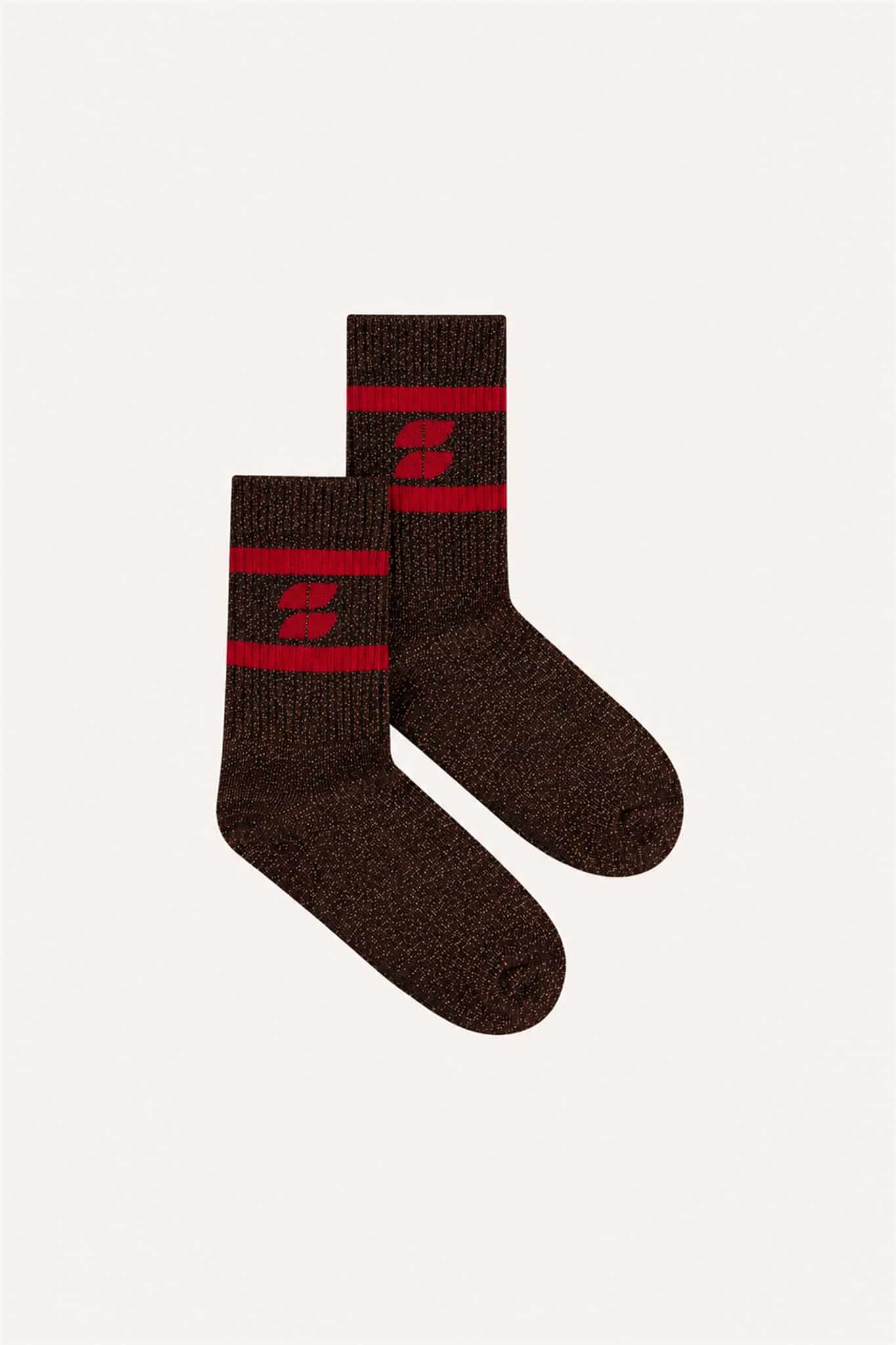 Logo glitter chocolate socks