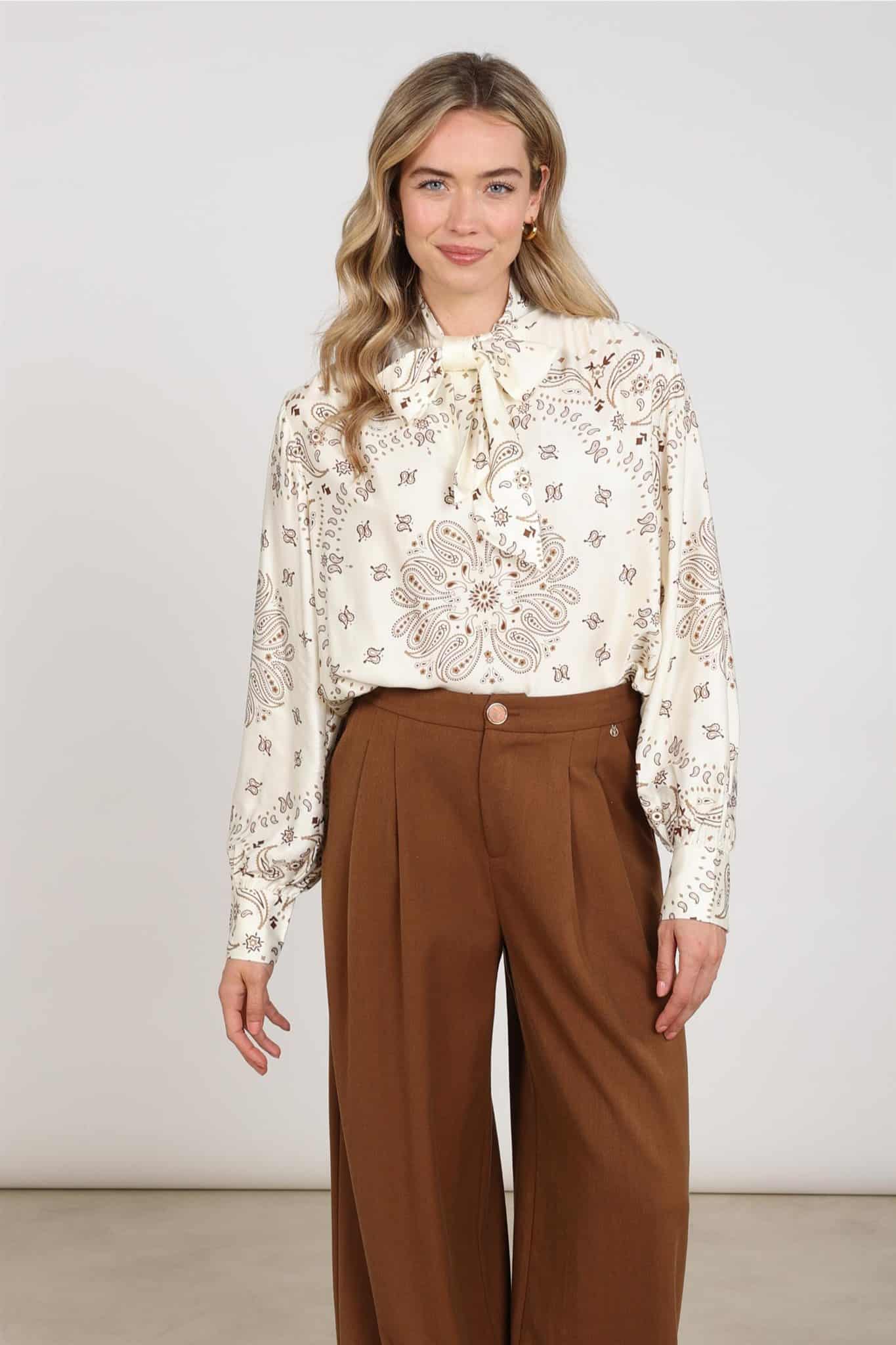 Angie blouse tie paisley