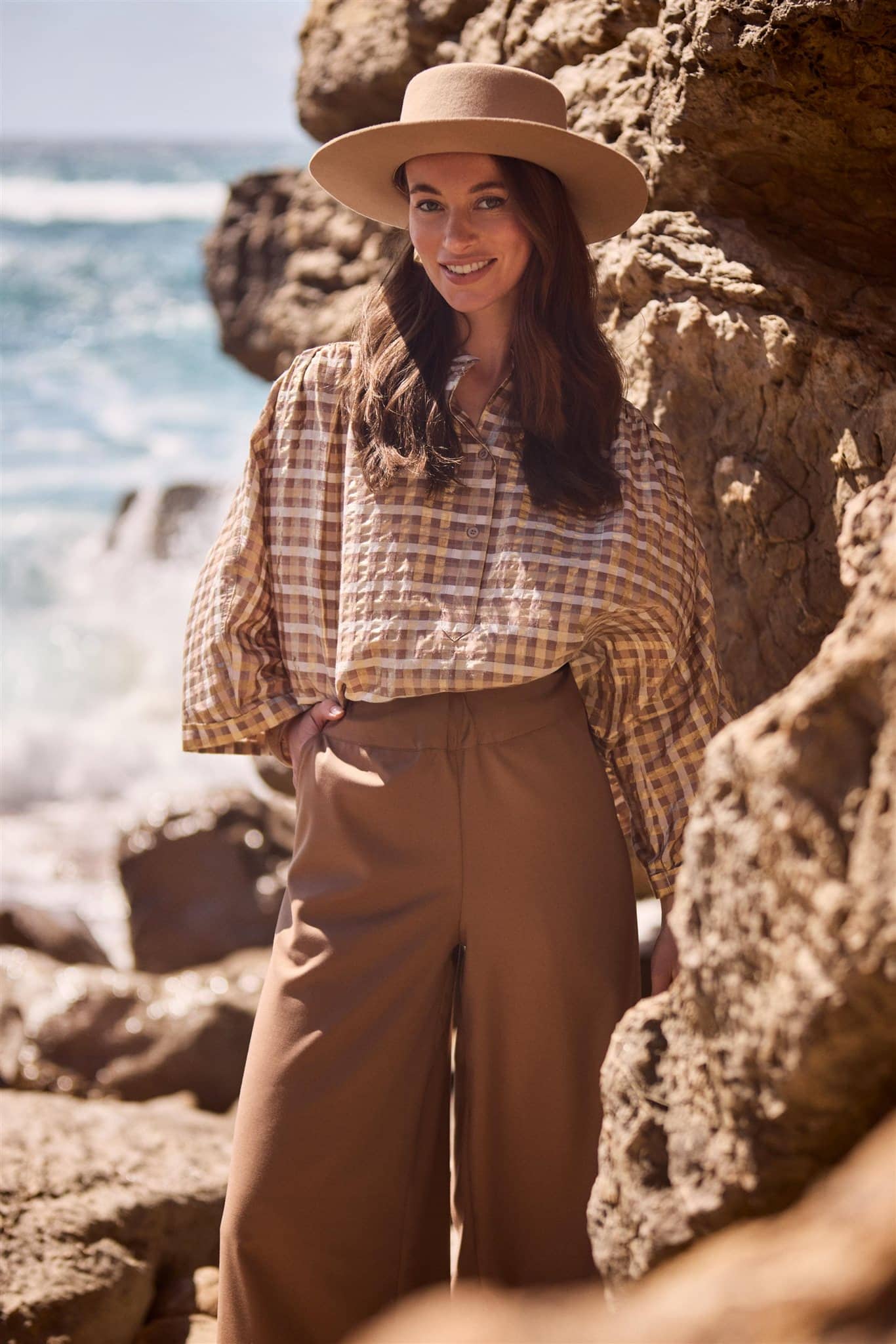 Maya blouse check
