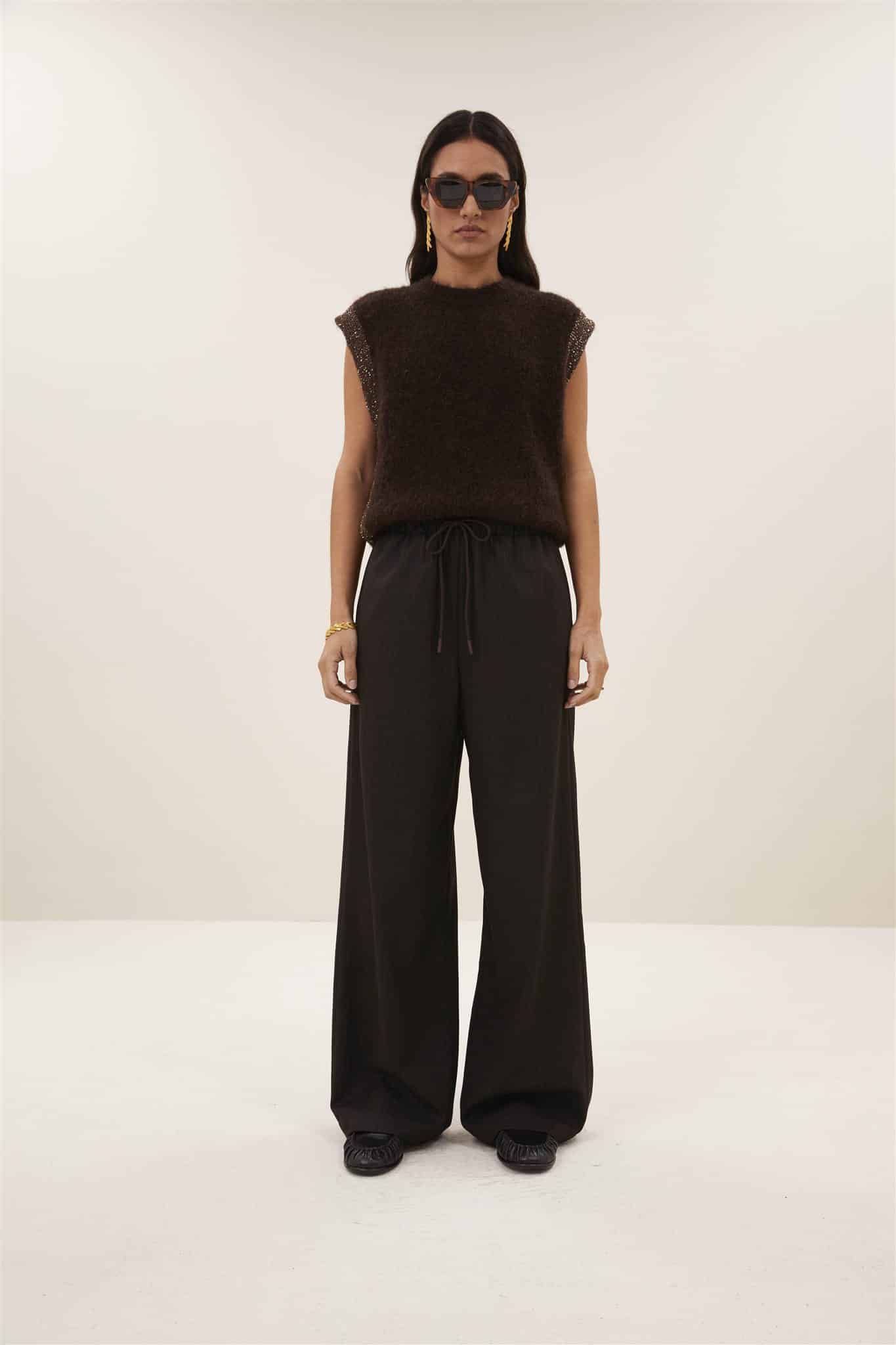 Pelle pinstripe pants