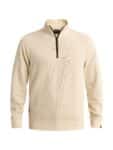Half zip collar flat knit