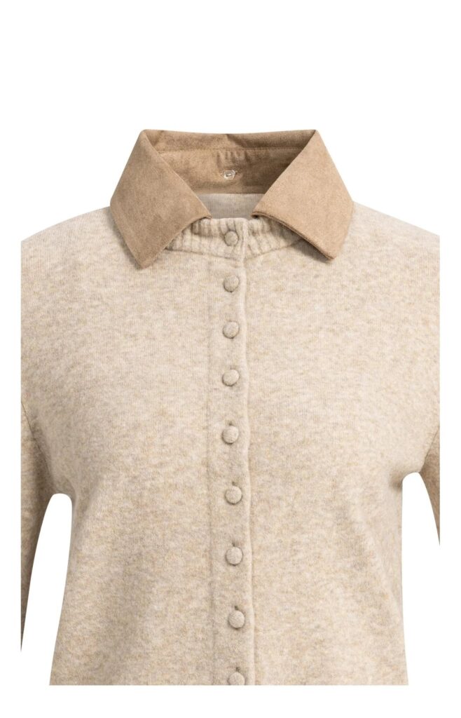 Vest met afneembare kraag